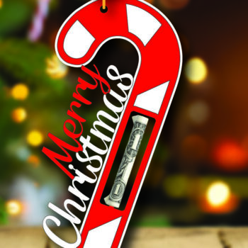 Intra απο ξύλο plywood 3mm-4mm πάχος Χριστουγεννιάτικο Money Holder Δίασταση 15x15 cm INTRAFABR-108866388 - Image 2