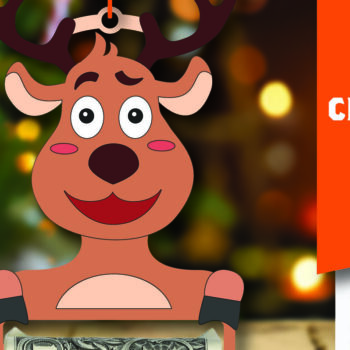 Intra απο ξύλο plywood 3mm-4mm πάχος Χριστουγεννιάτικο Money Holder Δίασταση 15x15 cm INTRAFABR-108866428 - Image 1