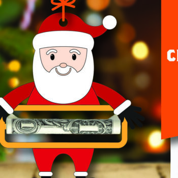 Intra απο ξύλο plywood 3mm-4mm πάχος Χριστουγεννιάτικο Money Holder Δίασταση 15x15 cm INTRAFABR-108866512 - Image 1