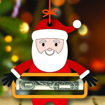 Intra απο ξύλο plywood 3mm-4mm πάχος Χριστουγεννιάτικο Money Holder Δίασταση 15x15 cm INTRAFABR-108866512 - Image 2