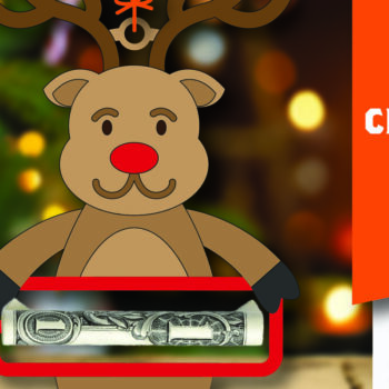 Intra απο ξύλο plywood 3mm-4mm πάχος Χριστουγεννιάτικο Money Holder Δίασταση 15x15 cm INTRAFABR-108867074 - Image 1