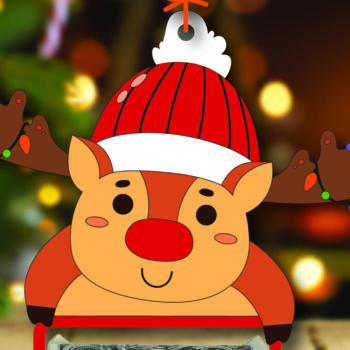 Intra απο ξύλο plywood 3mm-4mm πάχος Χριστουγεννιάτικο Money Holder Δίασταση 15x15 cm INTRAFABR-108867146 - Image 2