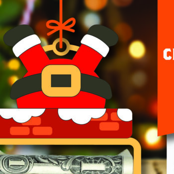 Intra απο ξύλο plywood 3mm-4mm πάχος Χριστουγεννιάτικο Money Holder Δίασταση 15x15 cm INTRAFABR-108867210 - Image 1