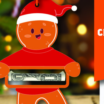 Intra απο ξύλο plywood 3mm-4mm πάχος Χριστουγεννιάτικο Money Holder Δίασταση 15x15 cm INTRAFABR-108867256 - Image 1