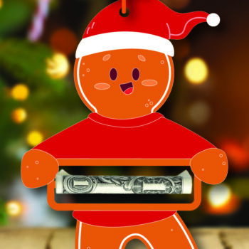 Intra απο ξύλο plywood 3mm-4mm πάχος Χριστουγεννιάτικο Money Holder Δίασταση 15x15 cm INTRAFABR-108867256 - Image 2