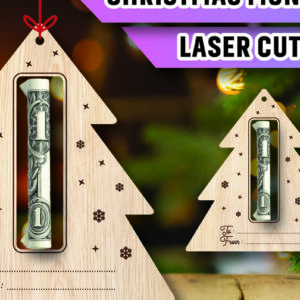 Intra απο ξύλο plywood 3mm-4mm πάχος Χριστουγεννιάτικο Money Holder Δίασταση 15x15 cm INTRAFABR-107312818