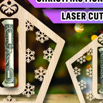 Intra απο ξύλο plywood 3mm-4mm πάχος Χριστουγεννιάτικο Money Holder Δίασταση 15x15 cm INTRAFABR-107370981 - Image 1