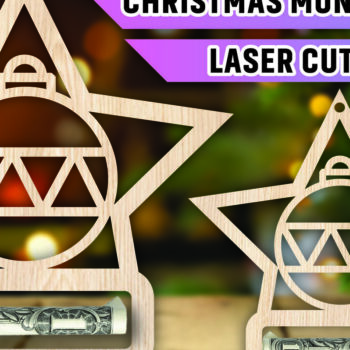 Intra απο ξύλο plywood 3mm-4mm πάχος Χριστουγεννιάτικο Money Holder Δίασταση 15x15 cm INTRAFABR-107371091 - Image 1