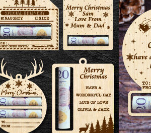 Intra απο ξύλο plywood 3mm-4mm πάχος Στολίδι χριστουγεννιάτικου χαρτοφυλακίου Δίασταση 8x8 cm INTRAFABR-82456308