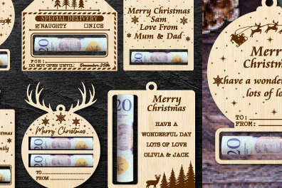 Intra απο ξύλο plywood 3mm-4mm πάχος Στολίδι χριστουγεννιάτικου χαρτοφυλακίου Δίασταση 8x8 cm INTRAFABR-82456308