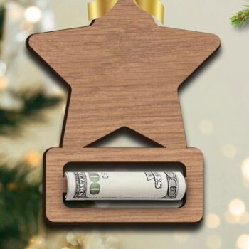 Intra απο ξύλο plywood 3mm-4mm πάχος Holder Χριστουγέννων Δίασταση 15x15 cm INTRAFABR-83641746 - Image 2