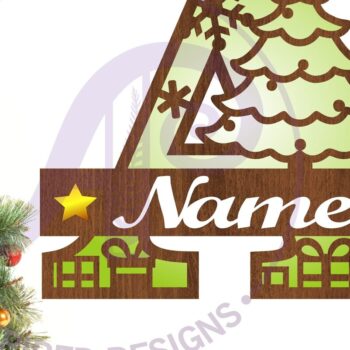 Intra απο ξύλο plywood 3mm-4mm πάχος Χριστουγεννιάτικο μονόγραμμα δέσμης επιστολών Δίασταση 30x20 cm INTRAFABR-79717068 - Image 2