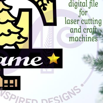 Intra απο ξύλο plywood 3mm-4mm πάχος Χριστουγεννιάτικο μονόγραμμα δέσμης επιστολών Δίασταση 30x20 cm INTRAFABR-79717068 - Image 3