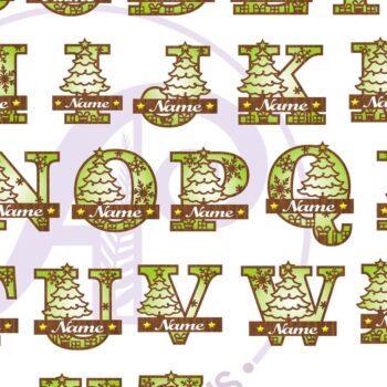 Intra απο ξύλο plywood 3mm-4mm πάχος Χριστουγεννιάτικο μονόγραμμα δέσμης επιστολών Δίασταση 30x20 cm INTRAFABR-79717068 - Image 5