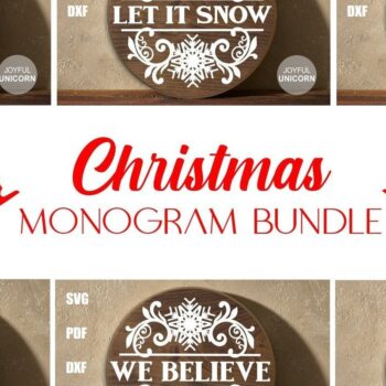 Intra απο ξύλο plywood 3mm-4mm πάχος Χριστουγεννιάτικο Μονόγραμμα Cut Δίασταση 30x30 cm INTRAFABR-32552268 - Image 1