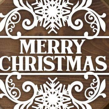 Intra απο ξύλο plywood 3mm-4mm πάχος Χριστουγεννιάτικο Μονόγραμμα Cut Δίασταση 30x30 cm INTRAFABR-32552268 - Image 4