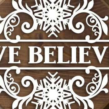 Intra απο ξύλο plywood 3mm-4mm πάχος Χριστουγεννιάτικο Μονόγραμμα Cut Δίασταση 30x30 cm INTRAFABR-32552268 - Image 5