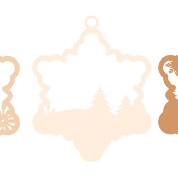 Intra απο ξύλο plywood 3mm-4mm πάχος Χριστουγεννιάτικο πολυστρωματικό στολίδι Gnome Δίασταση 3x4 cm INTRAFABR-83470586 - Image 3