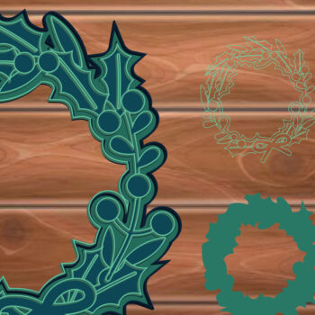 Intra απο ξύλο plywood 3mm-4mm πάχος Χριστουγεννιάτικα κοπής με λέιζερ πολλαπλών στρώσεων Δίασταση 15x15 cm INTRAFABR-15404403 - Image 1