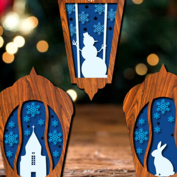 Intra απο ξύλο plywood 3mm-4mm πάχος Χριστουγεννιάτικο Πολυστρωματικό  Δίασταση 15x15 cm INTRAFABR-21949760 - Image 1