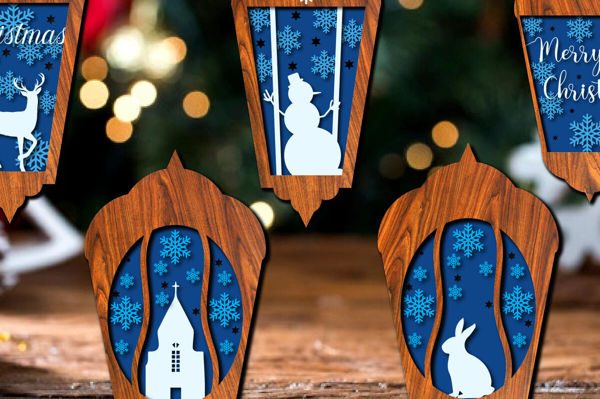 Intra απο ξύλο plywood 3mm-4mm πάχος Χριστουγεννιάτικο Πολυστρωματικό  Δίασταση 15x15 cm INTRAFABR-21949760