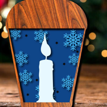 Intra απο ξύλο plywood 3mm-4mm πάχος Χριστουγεννιάτικο Πολυστρωματικό  Δίασταση 15x15 cm INTRAFABR-21949760 - Image 2