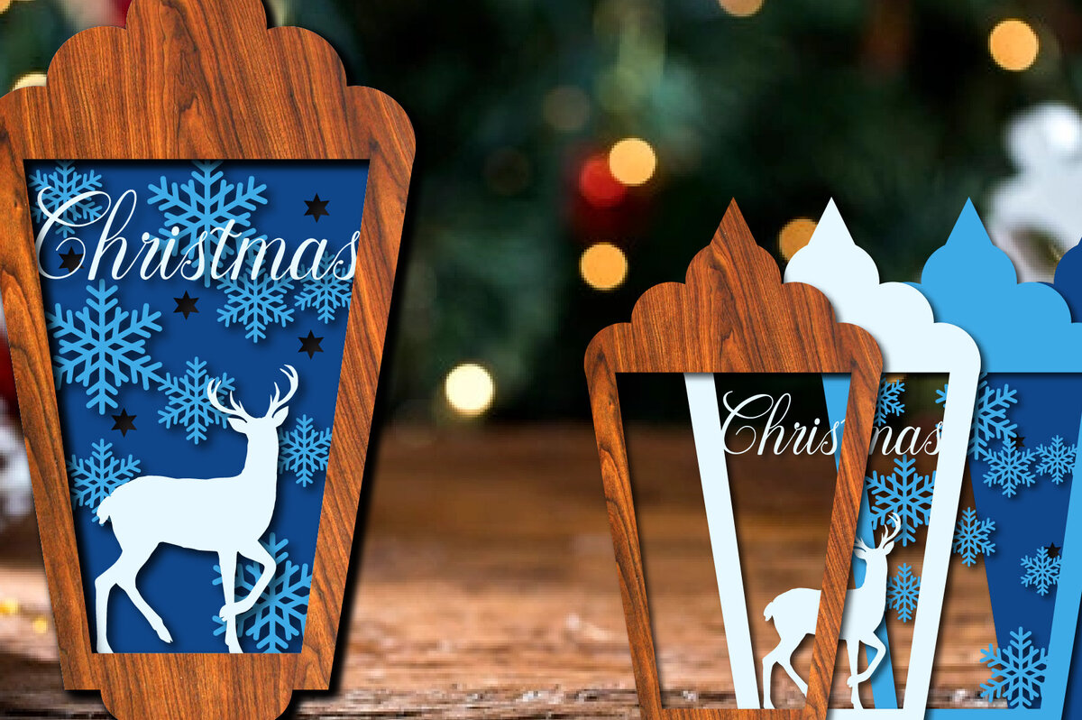 Intra απο ξύλο plywood 3mm-4mm πάχος Χριστουγεννιάτικο Πολυστρωματικό  Δίασταση 15x15 cm INTRAFABR-21949976