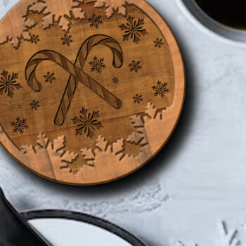 Intra απο ξύλο plywood 3mm-4mm πάχος Χριστουγεννιάτικο πολυστρωματικό στολίδι, κομμένα Δίασταση 4x4 cm INTRAFABR-84617885 - Image 4