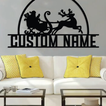 Intra απο ξύλο plywood 3mm-4mm πάχος Χριστουγεννιάτικο Όνομα Sing Metal Wall Art Δίασταση 40x40 cm INTRAFABR-84385824 - Image 3