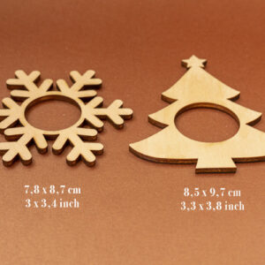 Intra απο ξύλο plywood 3mm-4mm πάχος Χριστουγεννιάτικες χαρτοπετσέτες - Κόφτης λέιζερ Δίασταση 30x20 cm INTRAFABR-52768156 - Image 3