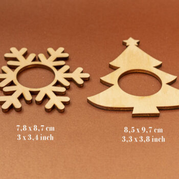 Intra απο ξύλο plywood 3mm-4mm πάχος Χριστουγεννιάτικες χαρτοπετσέτες - Κόφτης λέιζερ Δίασταση 30x20 cm INTRAFABR-52768156 - Image 3