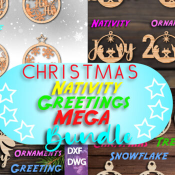 Intra απο ξύλο plywood 3mm-4mm πάχος Mega Χριστουγεννιάτικων Χαιρετισμών Χριστουγέννων Δίασταση 40x40 cm INTRAFABR-49221848 - Image 1