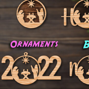 Intra απο ξύλο plywood 3mm-4mm πάχος Mega Χριστουγεννιάτικων Χαιρετισμών Χριστουγέννων Δίασταση 40x40 cm INTRAFABR-49221848 - Image 4