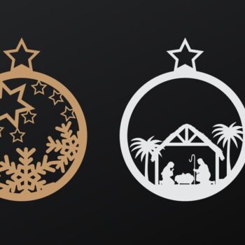 Intra απο ξύλο plywood 3mm-4mm πάχος Χριστουγεννιάτικο στολίδι της Γέννησης Δίασταση 8x8 cm INTRAFABR-44984027 - Image 2