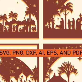 Intra απο ξύλο plywood 3mm-4mm πάχος Scene Χριστουγέννων Δίασταση 15x15 cm INTRAFABR-81429136 - Image 1