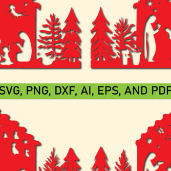 Intra απο ξύλο plywood 3mm-4mm πάχος Scene Χριστουγέννων Δίασταση 4x4 cm INTRAFABR-85528613 - Image 5