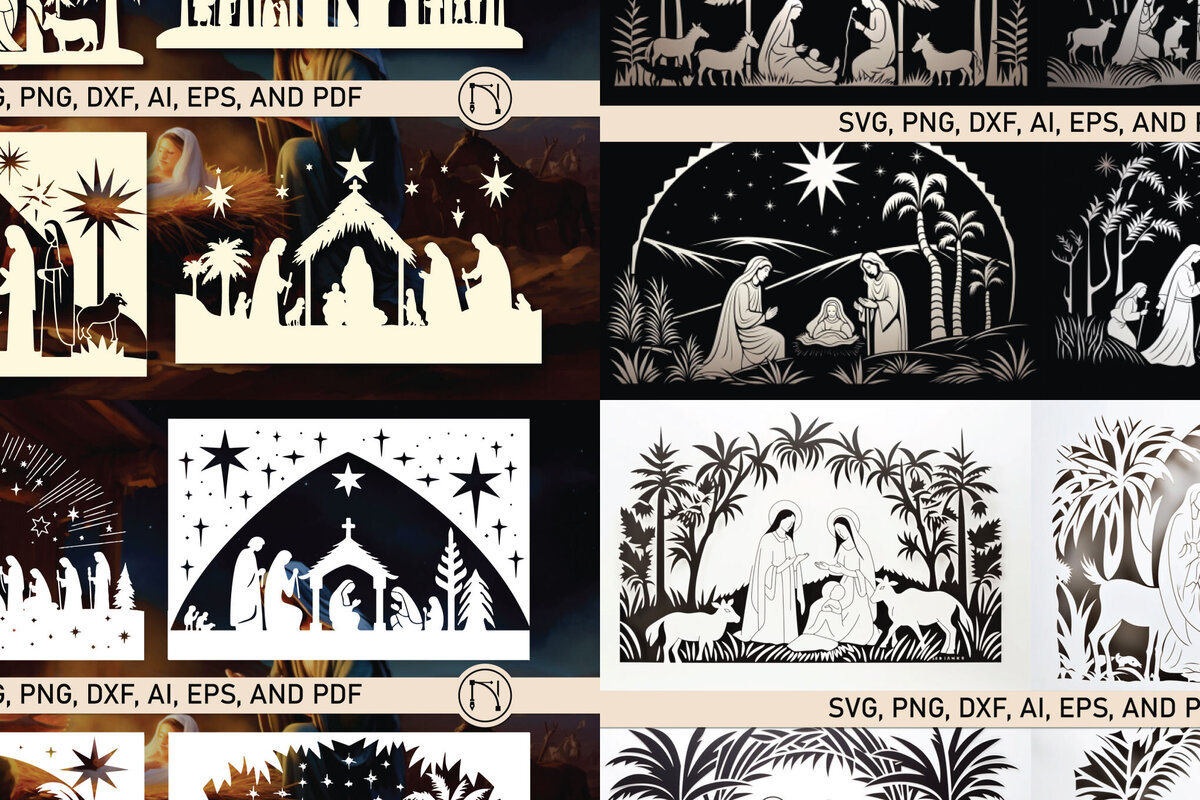 Intra απο ξύλο plywood 3mm-4mm πάχος Scene Χριστουγέννων Δίασταση 15x15 cm INTRAFABR-81389932