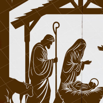 Intra απο ξύλο plywood 3mm-4mm πάχος Christmas Nativity Cut , Jesus Δίασταση 15x15 cm INTRAFABR-85267727 - Image 2