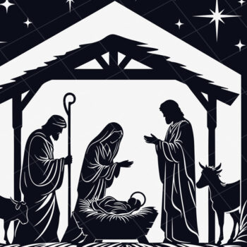 Intra απο ξύλο plywood 3mm-4mm πάχος Christmas Nativity Cut , Jesus Δίασταση 15x15 cm INTRAFABR-85267727 - Image 3