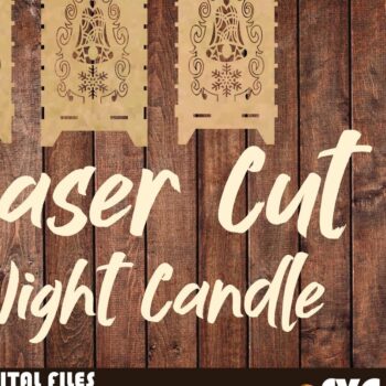 Intra απο ξύλο plywood 3mm-4mm πάχος Χριστουγεννιάτικο Νυχτερινό Κερί Κουτί Δίασταση 15x15 cm INTRAFABR-35365179 - Image 1