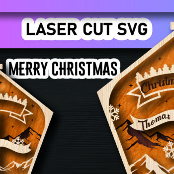 Intra απο ξύλο plywood 3mm-4mm πάχος Χριστουγεννιάτικο Οικογενειακό Στολίδι Βόρειου Πόλου Δίασταση 8x8 cm INTRAFABR-105339368 - Image 1