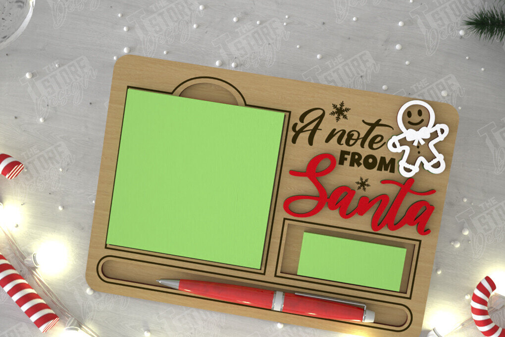 Intra απο ξύλο plywood 3mm-4mm πάχος Θήκη χριστουγεννιάτικου σημειωματάριου | Κάτοχος σημειώσεων Δίασταση 15x15 cm INTRAFABR-109288436