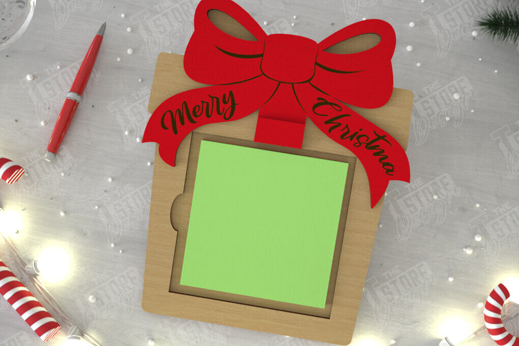 Intra απο ξύλο plywood 3mm-4mm πάχος Θήκη χριστουγεννιάτικου σημειωματάριου | Κάτοχος σημειώσεων Δίασταση 15x15 cm INTRAFABR-109288440