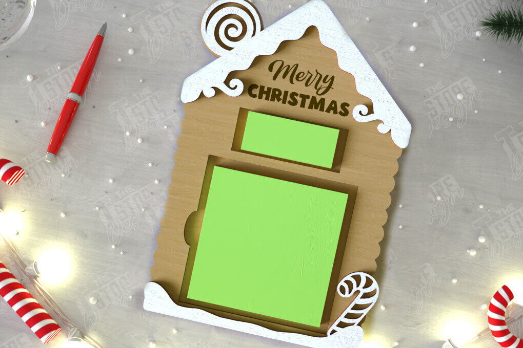 Intra απο ξύλο plywood 3mm-4mm πάχος Θήκη χριστουγεννιάτικου σημειωματάριου | Κάτοχος σημειώσεων Δίασταση 15x15 cm INTRAFABR-109288463