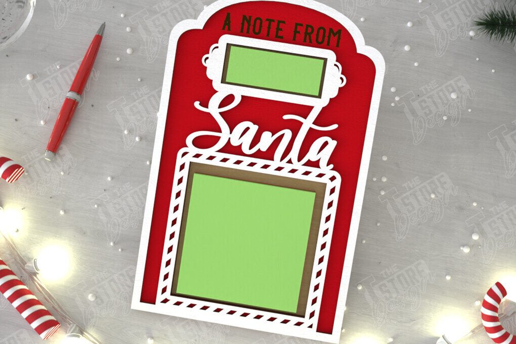 Intra απο ξύλο plywood 3mm-4mm πάχος Θήκη χριστουγεννιάτικου σημειωματάριου | Κάτοχος σημειώσεων Δίασταση 15x15 cm INTRAFABR-109288473