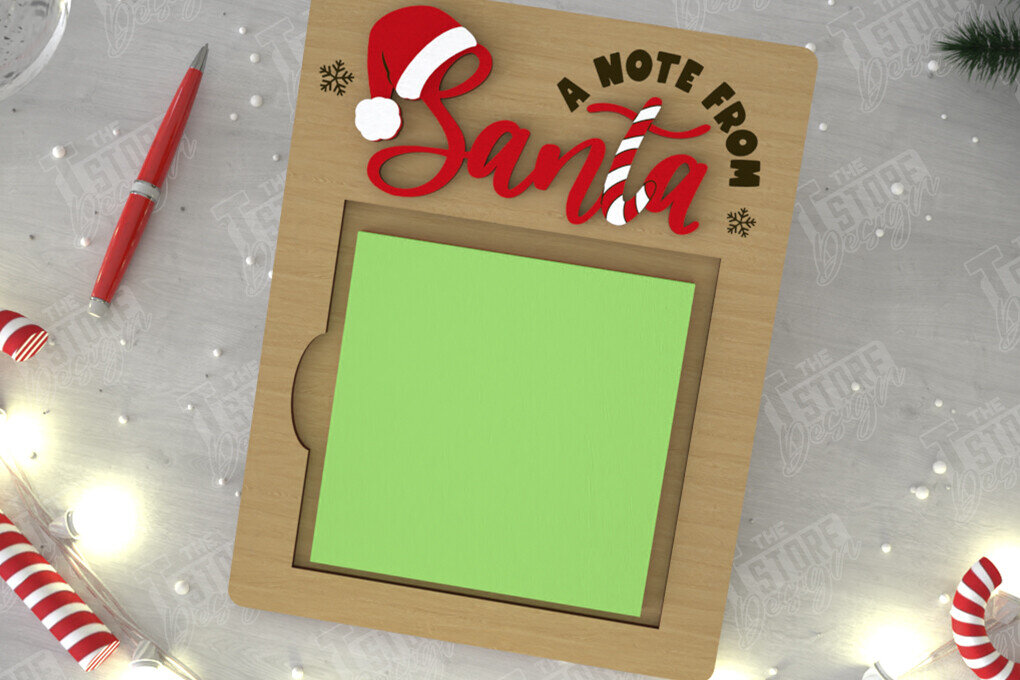 Intra απο ξύλο plywood 3mm-4mm πάχος Θήκη χριστουγεννιάτικου σημειωματάριου | Κάτοχος σημειώσεων Δίασταση 15x15 cm INTRAFABR-109288479