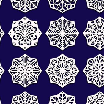 Intra απο ξύλο plywood 3mm-4mm πάχος Χριστουγεννιάτικο οκταγωνικό σουβέρ με νιφάδες χιονιού Δίασταση 30x20 cm INTRAFABR-76960086 - Image 3