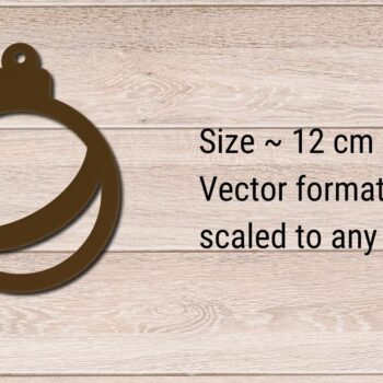 Intra απο ξύλο plywood 3mm-4mm πάχος Χριστουγεννιάτικο στολίδι 3D Layered, Δίασταση 8x8 cm INTRAFABR-82360027 - Image 2