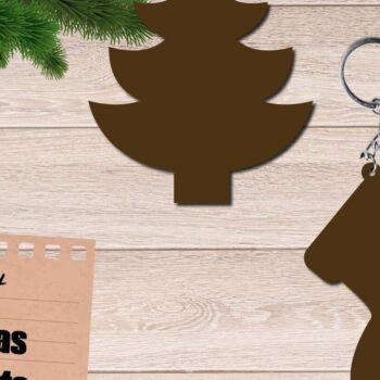 Intra απο ξύλο plywood 3mm-4mm πάχος Χριστουγεννιάτικο στολίδι 3D Layered, Δίασταση 8x8 cm INTRAFABR-82360046 - Image 1