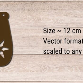 Intra απο ξύλο plywood 3mm-4mm πάχος Χριστουγεννιάτικο στολίδι 3D Layered, Δίασταση 8x8 cm INTRAFABR-82360046 - Image 2